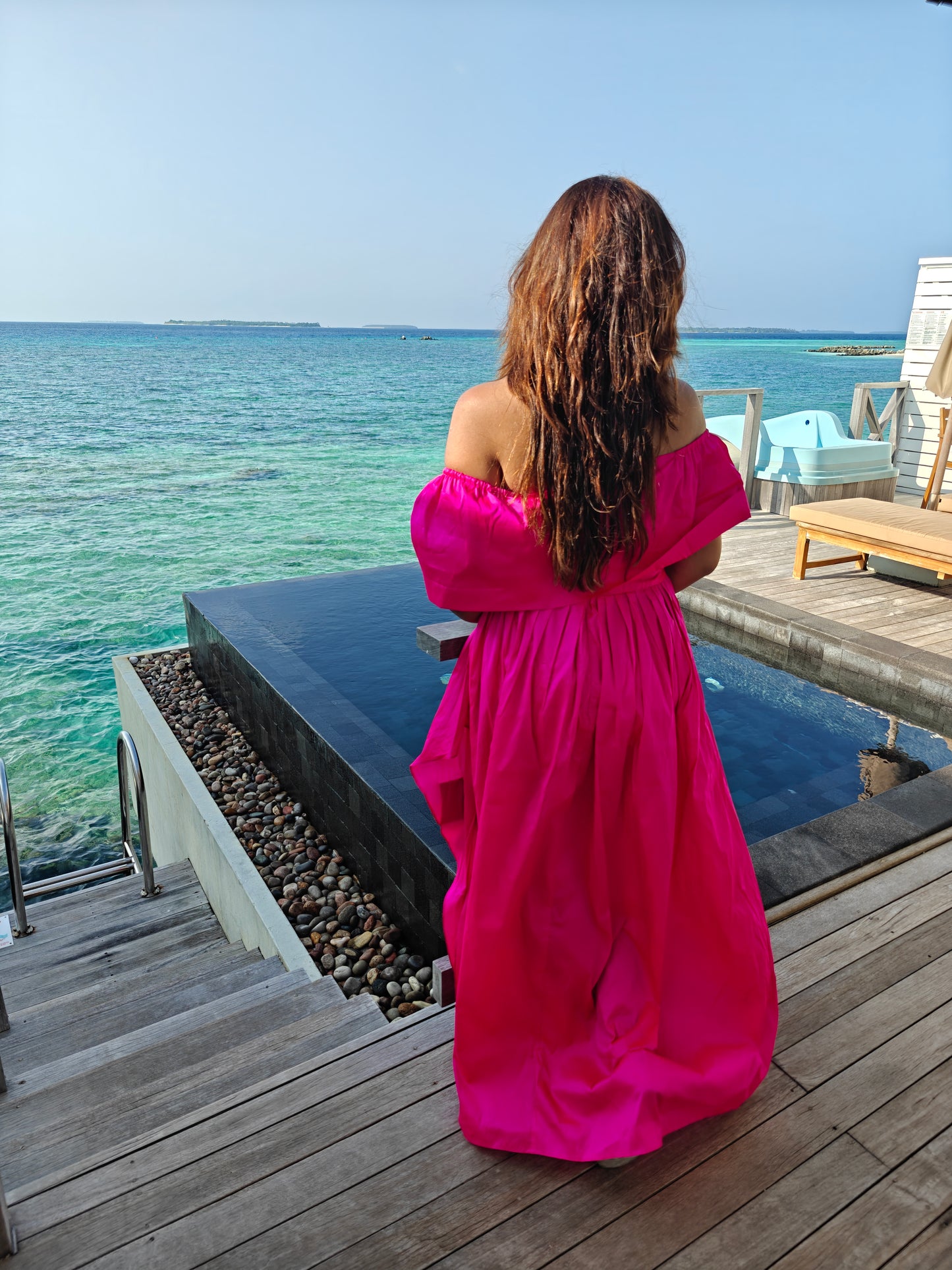 Pink Off Shoulder Dress