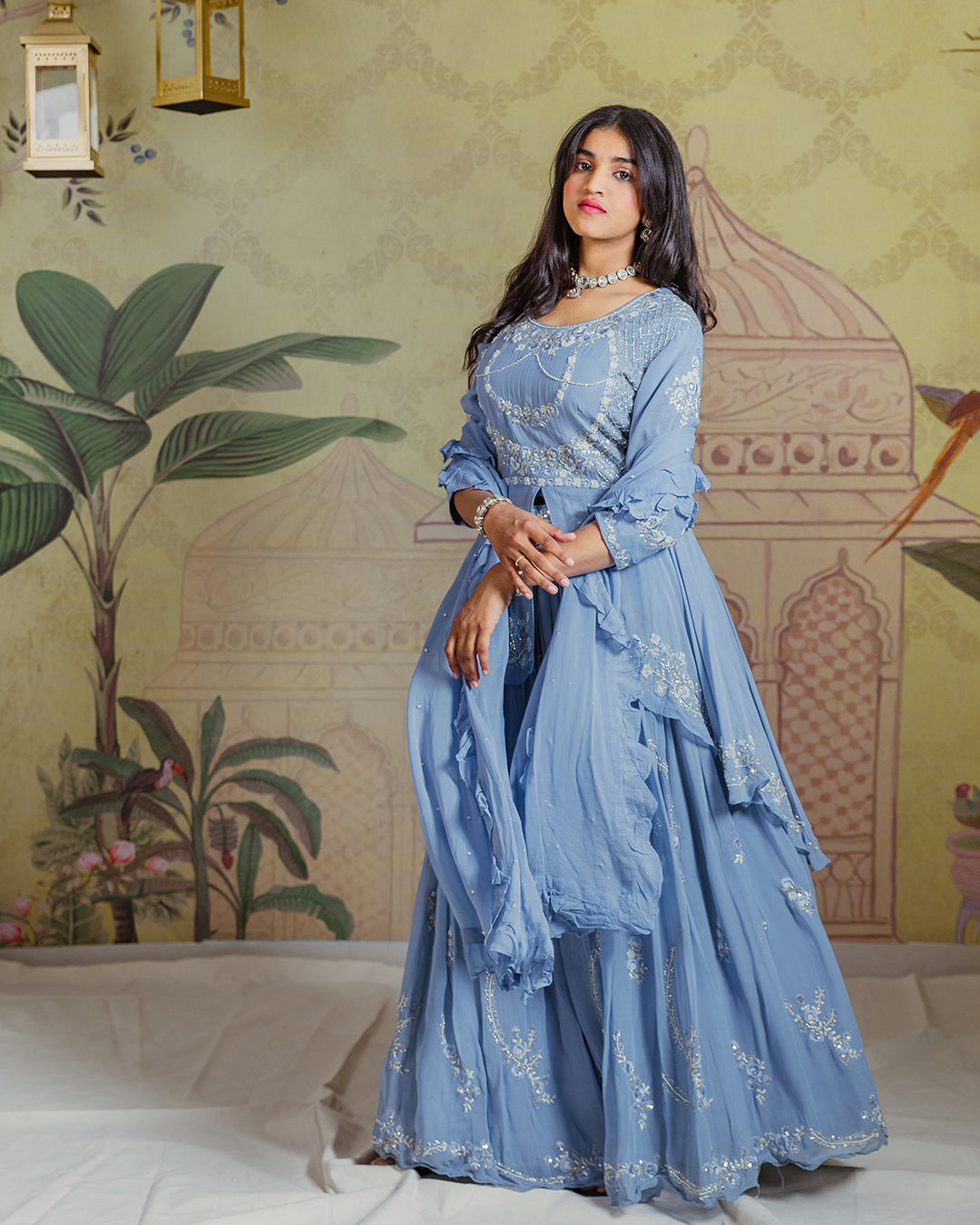 Powder Blue Lehenga