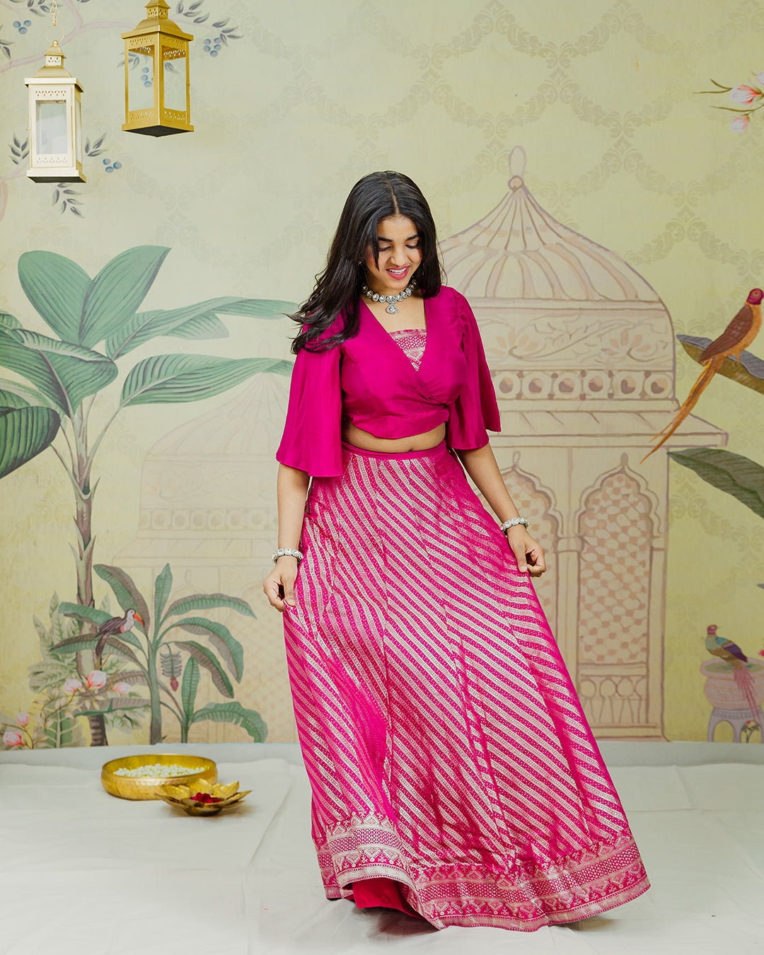 Pink Banarasi Lehenga