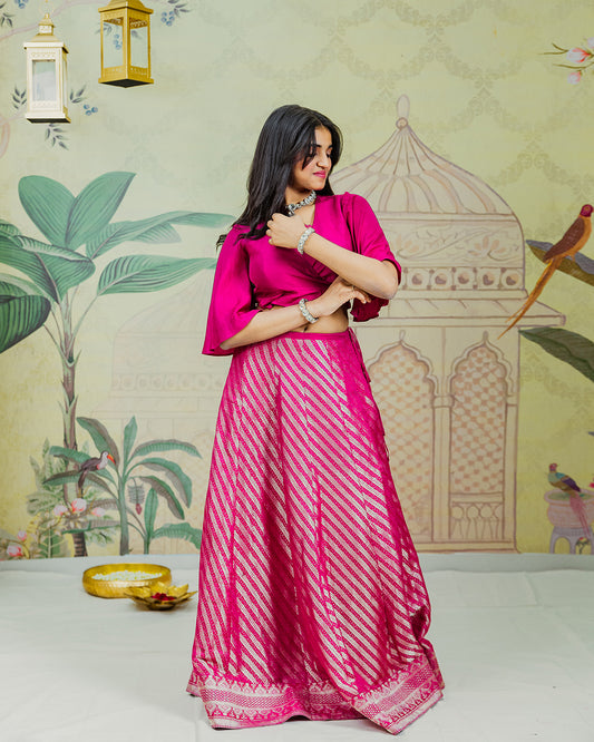 Pink Banarasi Lehenga