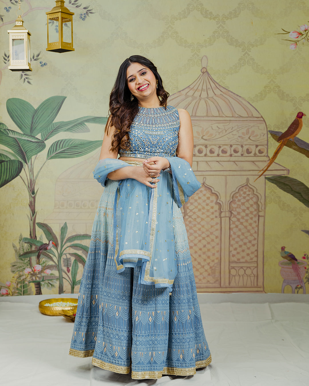 Blue Ombre Lehenga