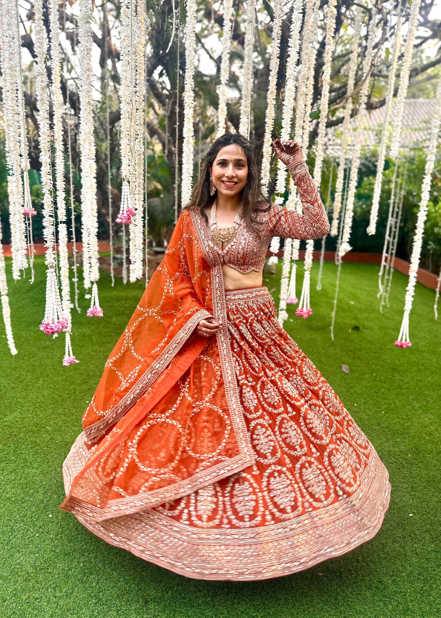 Rust Wedding Lehenga