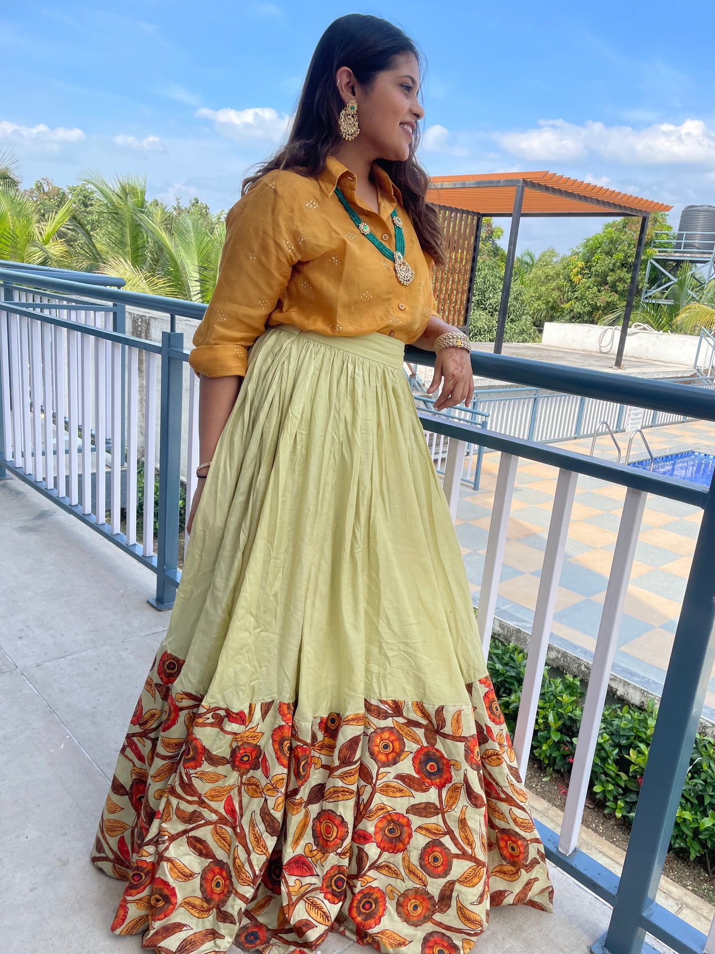 Printed Lehenga with Shirt